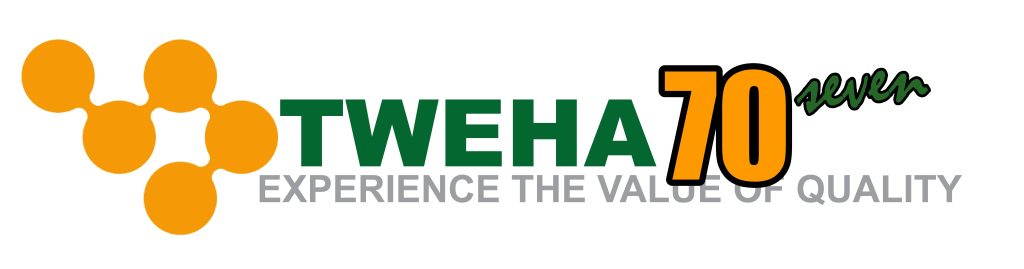 Tweha logo celebrating 70 years of quality